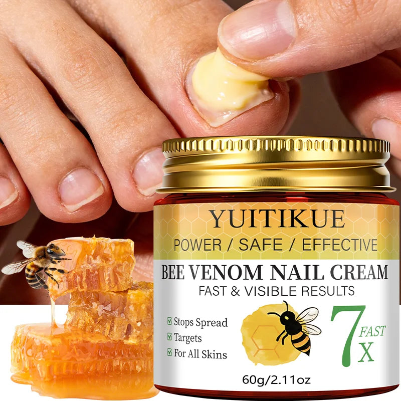 YUITIKUE Bee Venom Nail Care Cream - Max Strength Protection, Smooths & Hardens Nails, Safe & Effective Formula 60g