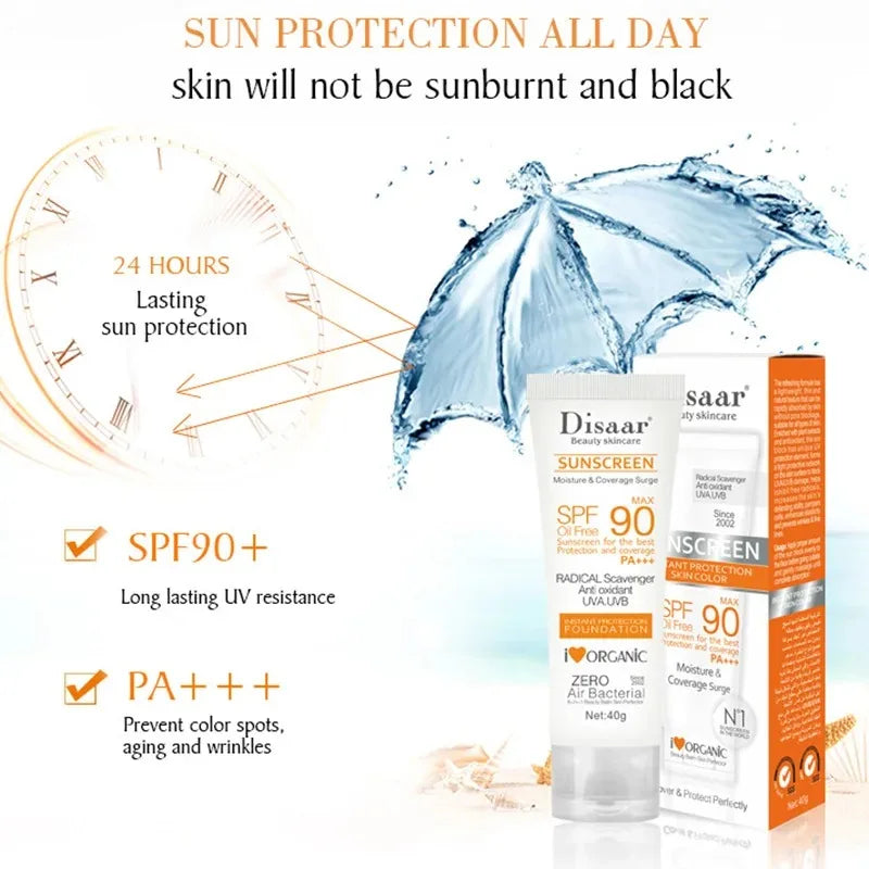 Facial Body Sunscreen Waterproof SPF 90+UV Sun Cream Sunblock Skin Protective Cream Anti Sun Facial Seaside Protection Cream