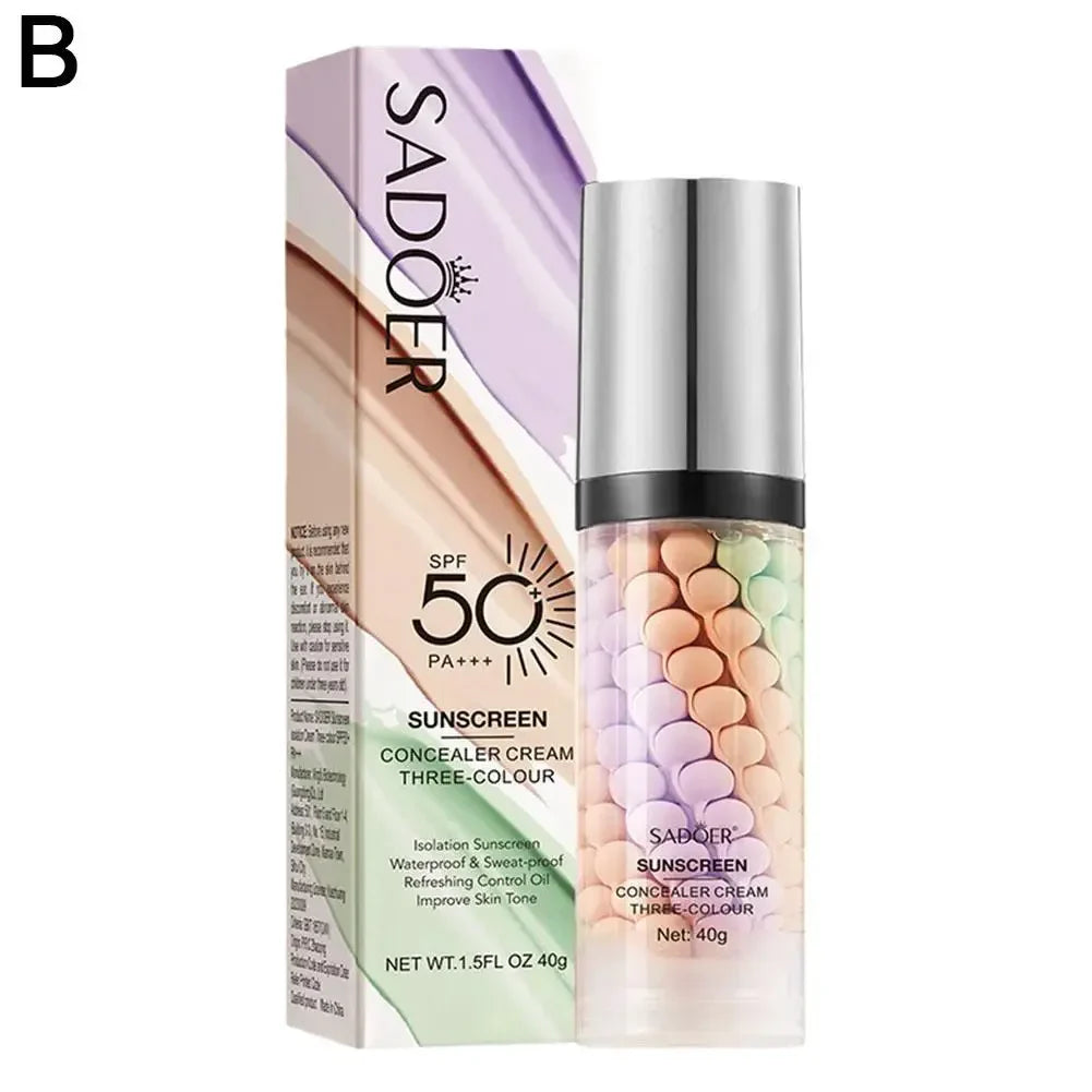 SPF50+ Makeup Primer Moisturizing Isolation Cream Invisible Pores Facial Base Brighten Correcting Skin Tone Refreshing Cosmetics