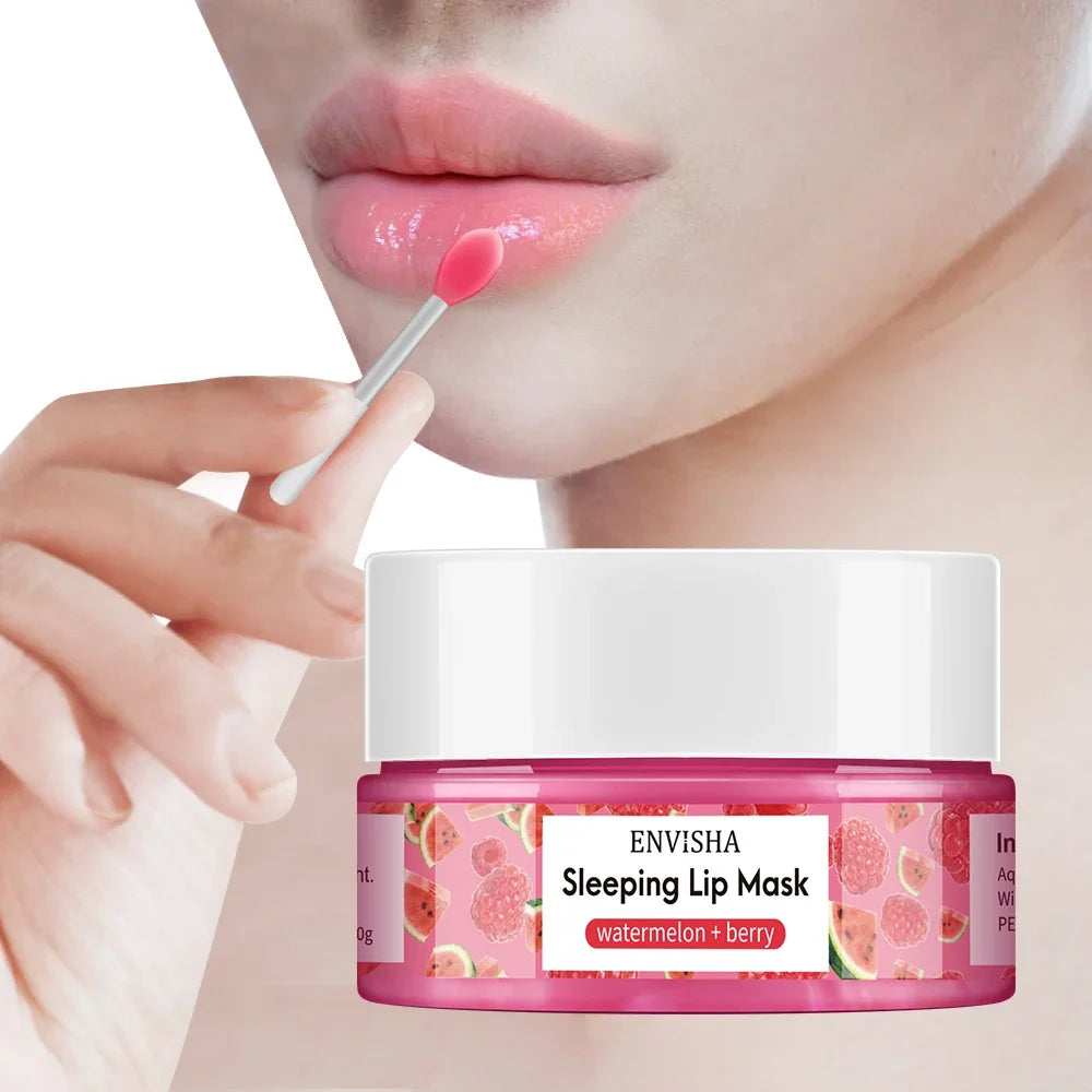 Lip Mask Sleeping Maintenance Moisturizing Fade Lines Nourishing Balm Skin Care Beauty Health Exfoliating Anti Drying Watermelon