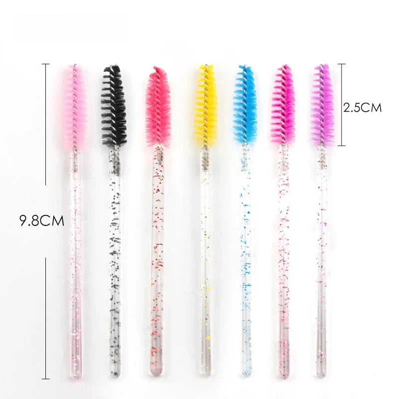 5/50 Pcs Eyelash Brushes False Eye Lashes Extension Tools Eyebrow Brush Mascara Wands Applicator Spoolers Lashes Cosmetic Tool
