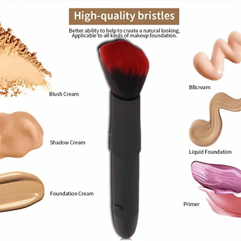 Electric Loose Powder Brush Quick Makeup Brush Blush 10 Gears Vibration Rechargeable Multifunctional   Makeup Brush Tools