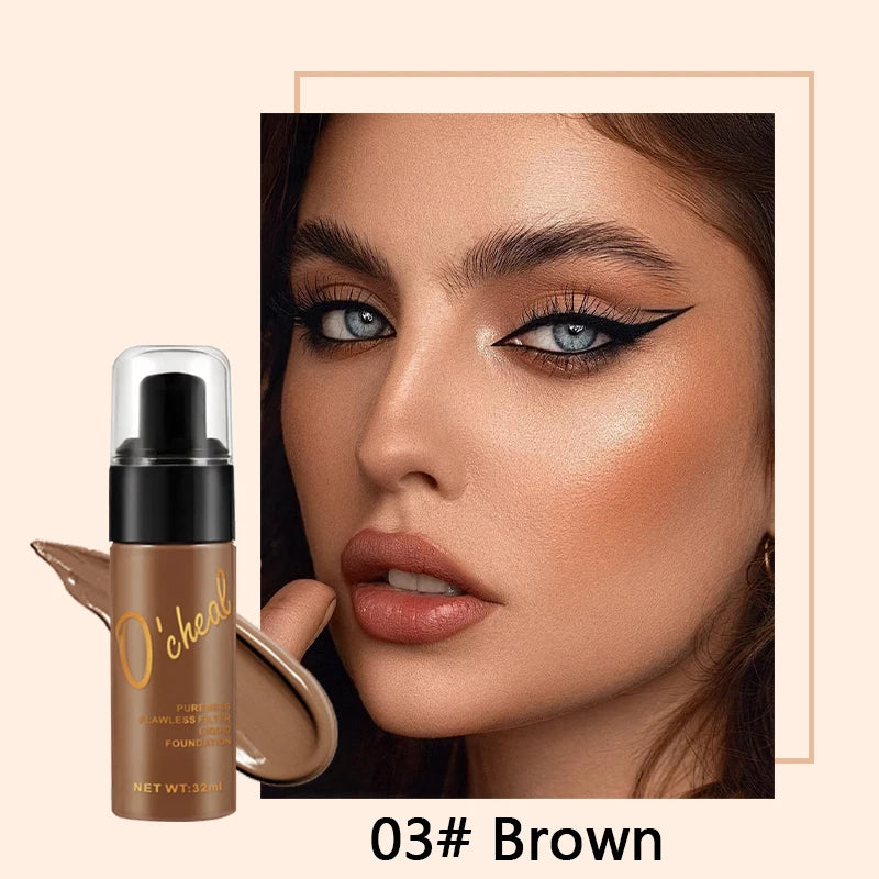 O'cheal Liquid Foundation Cream Oil-Control Matte BB Cream Concealer High Coverage Brighten Skin Waterproof  Facial Cosmetics