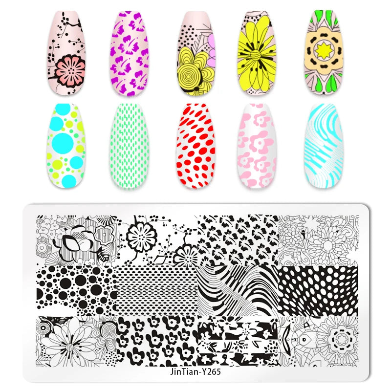 Valentine's Day Nail Stamping Plates Rose Flower Love Theme Nail Art Plate Stainless Steel Halloween Nail Design Stencil Tools
