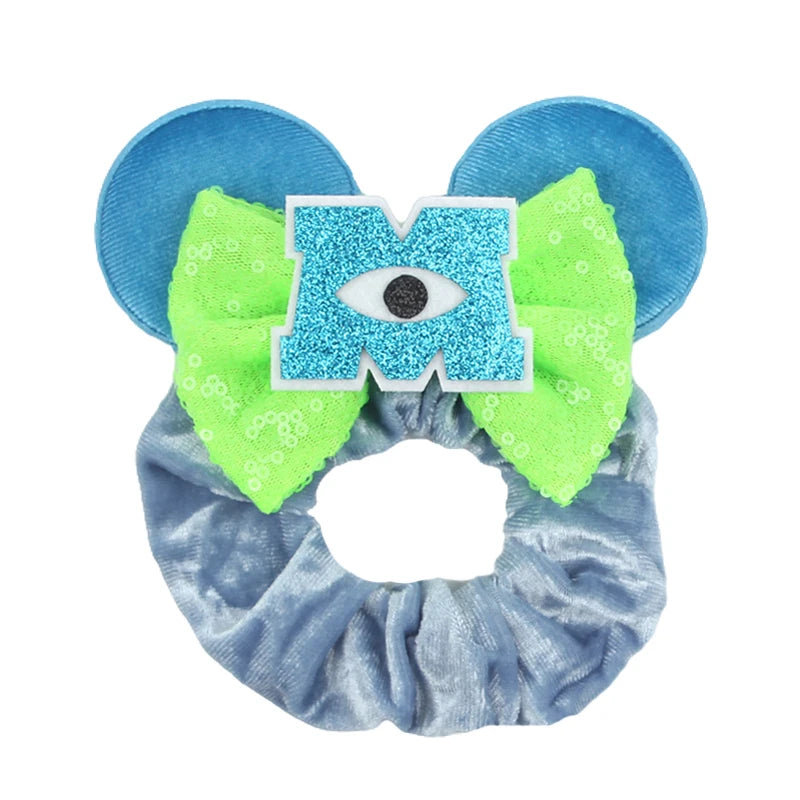Women Ears Hair Scrunchies Velvet Hairbands For Girls Sequins Bows Headband Women Trip DIY Accessories Mouse Party Decor