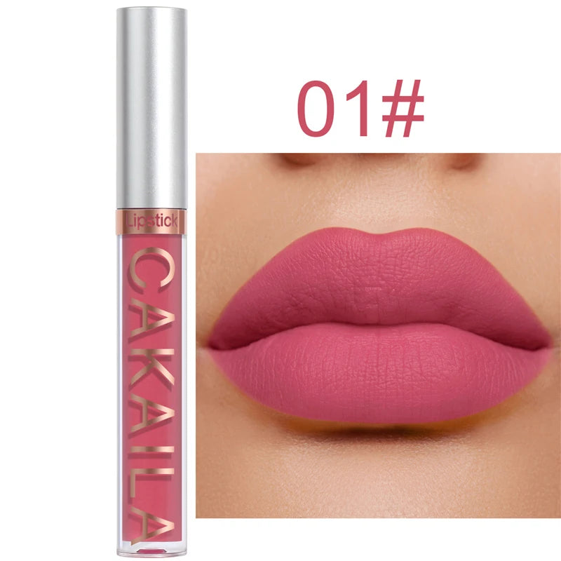 CAKAILA 18 Color Waterproof Matte Velvet Lip Glaze Lasting Silky Liquid Lipstick Not Easy To Fade Lip Gloss Makeup Sexy Lip Tint
