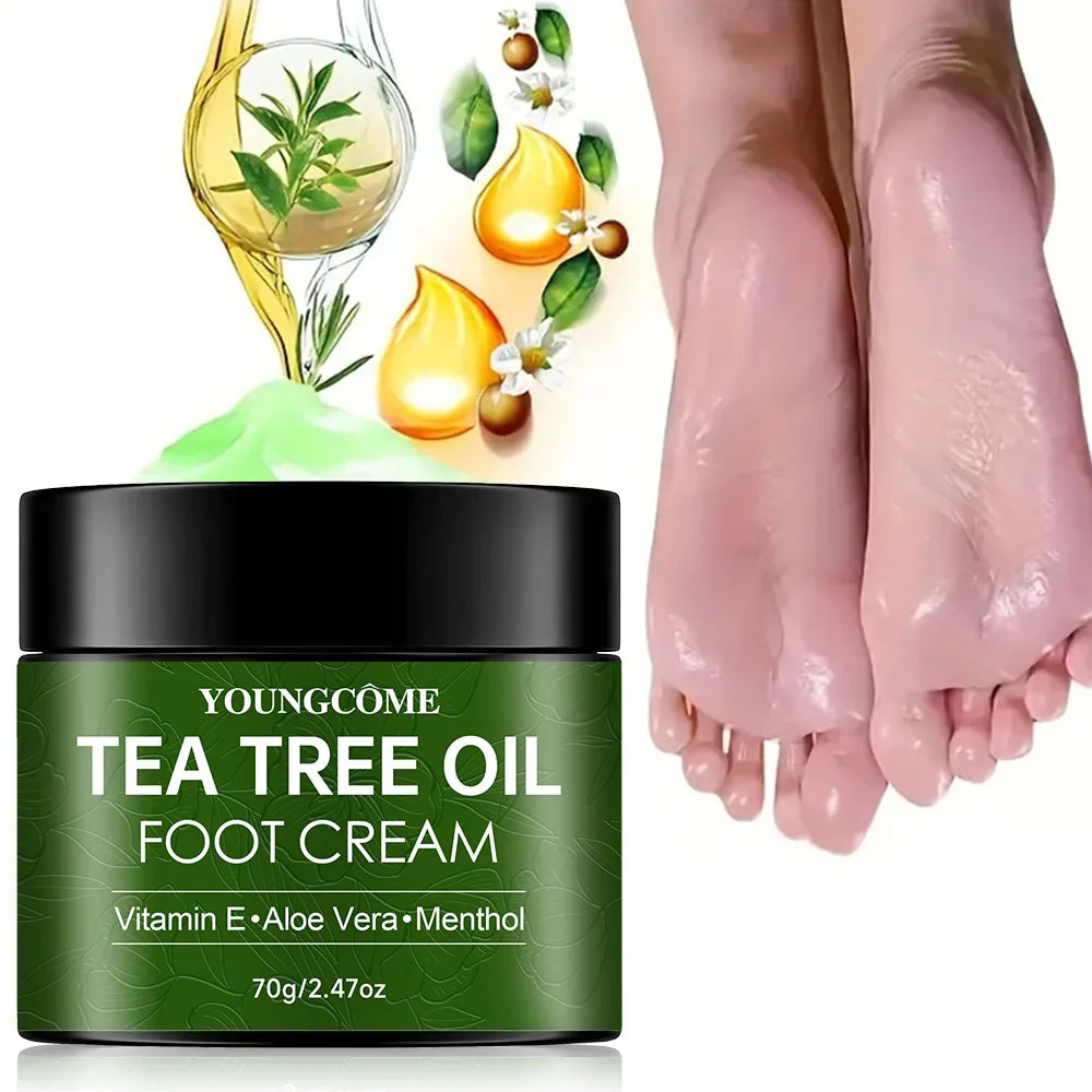 Tea Tree Foot Cream Heel Cracking Repair Products Exfoliation Dead Skin Removal Softening Moisturize Smooth Skin Care new