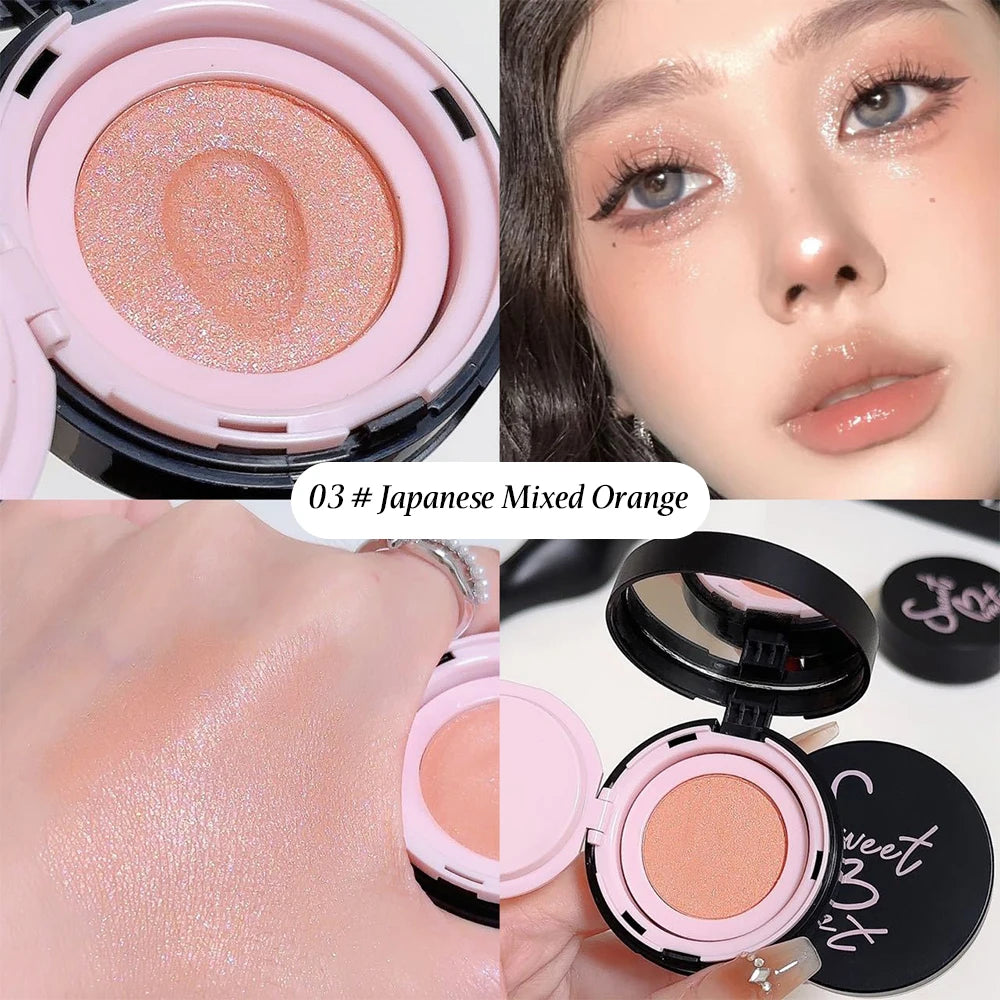 SWEET MINT Pearl Blush Mud Mashed Potato Texture Fine Shimmer Eyeshadow Mud With Multiple Uses Korean Blush Cream
