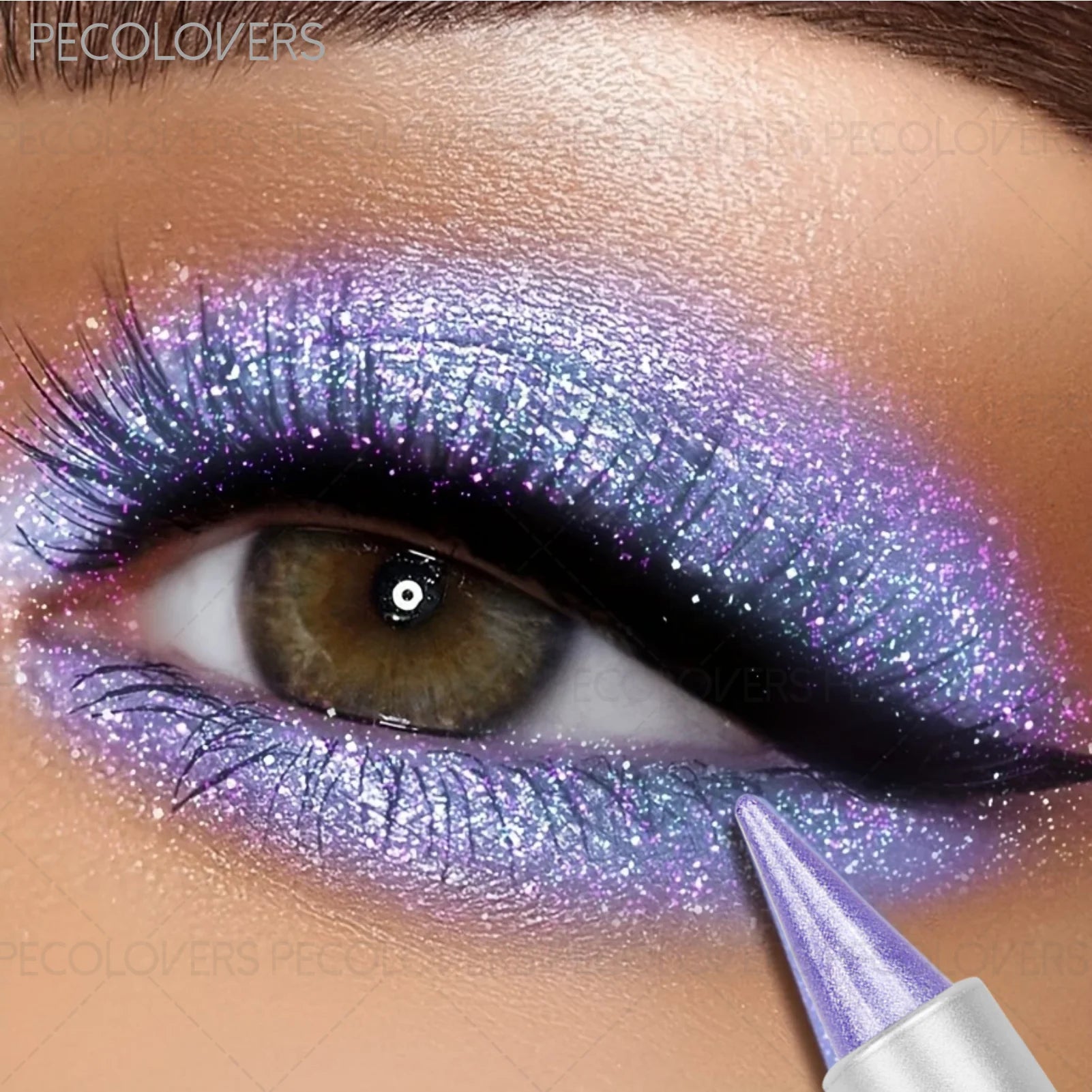 1 Pc Monochromatic Glitte Shiny Eyeshadow Pen & Eyeshadow Stick, Beautiful Eye-cathing Eye Makeup Look, Perfect Gifts