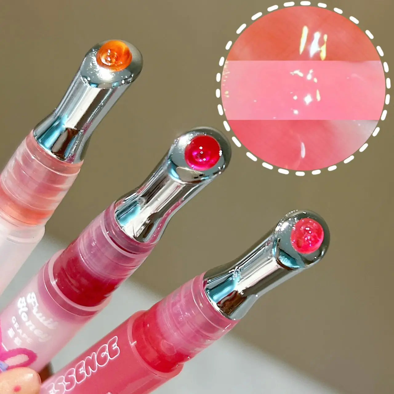 Pinkyfocus Fruit Honey Brightening Lip Essence Oil - Moisturizing, Anti-Dry & Crack, Conceals Lip Lines for Plump Lips