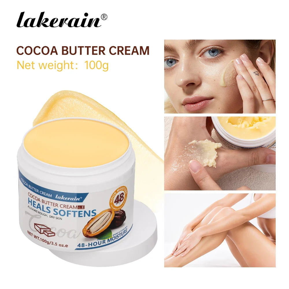 Cocoa Butter Cream Body Lotion Helps soothe rough, soften dry skin Vitamin E helps improve skin For use on body and face