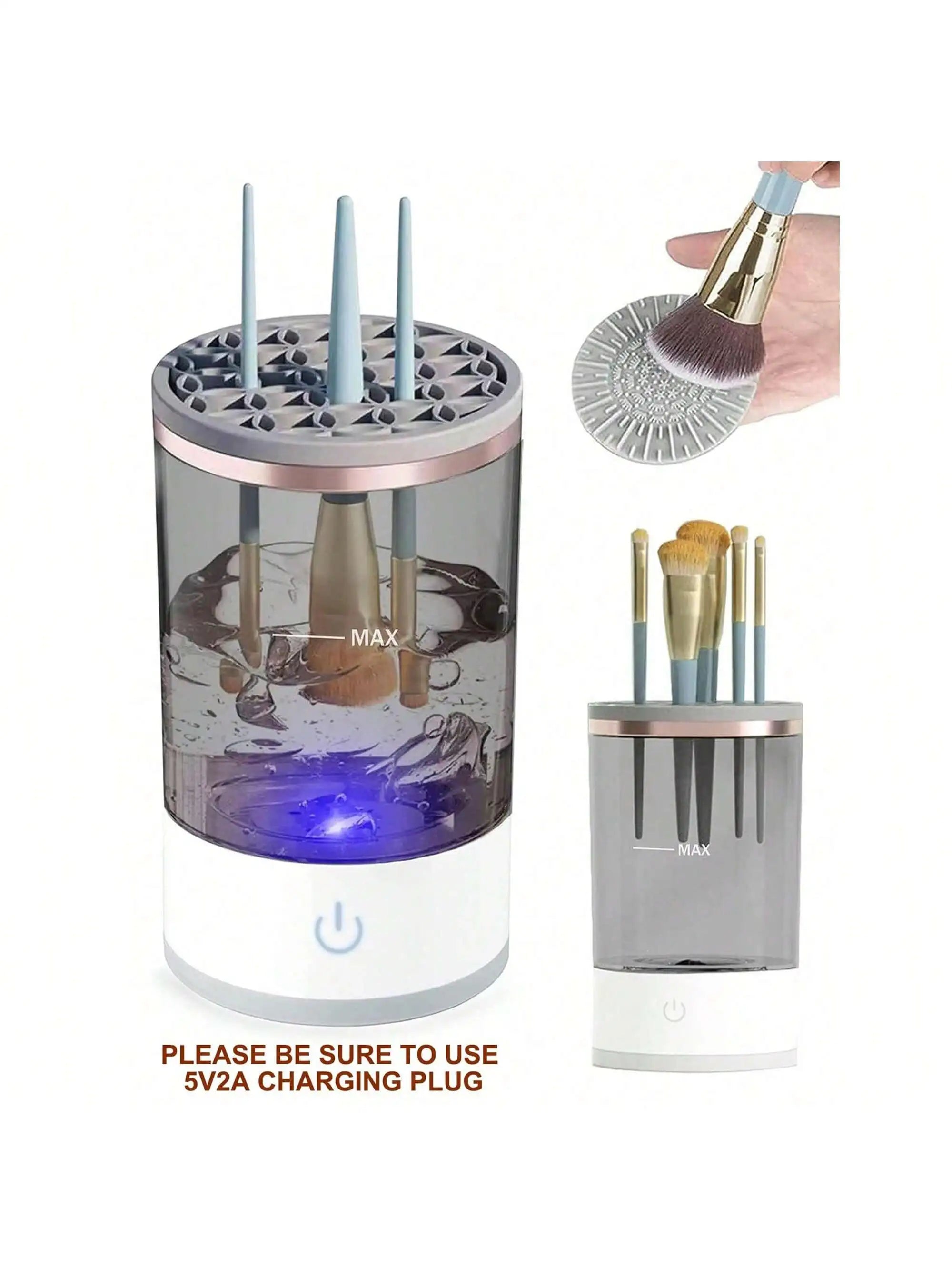 Premium Electric Makeup Brush Cleaner & Dryer Machine – Quick, Efficient Deep Cleaning for All Makeup Brushes – Portable, Rechargeable Beauty Tool for Professional & Home Use