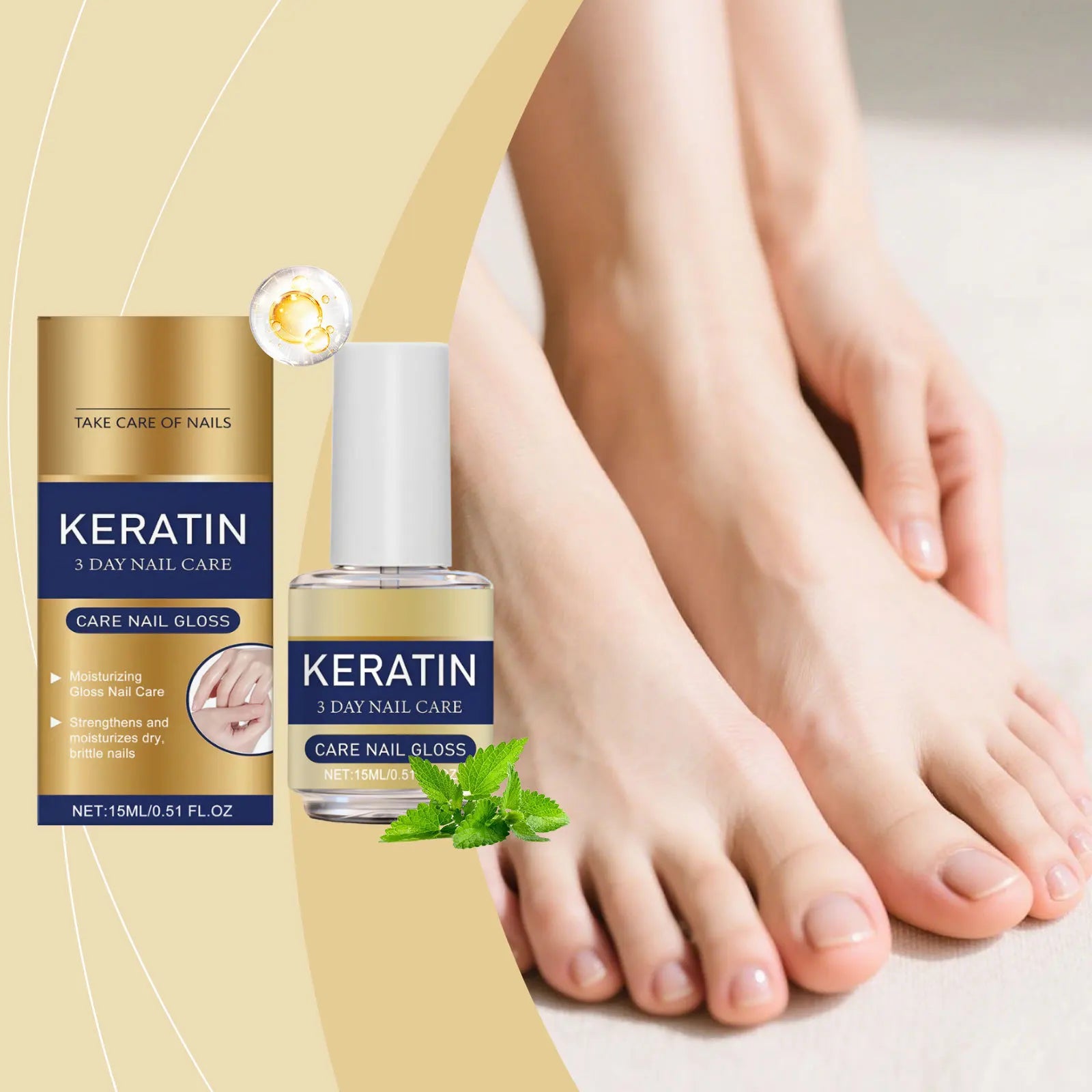 Nail Care Polish Long-Lasting Anti-Chipping Breakage Growth Strengthener Fix Renew Damage Fungals Finger Toenail Treatment Serum