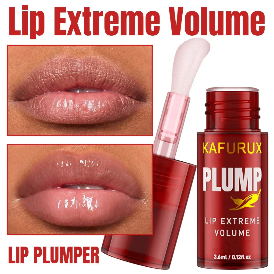 1PC Lip Plump Long Lasting Lip Oil Moisturizing Lip Gloss Serum Instant Volumising Essence Oil Repair Lip Fine Lines Increase
