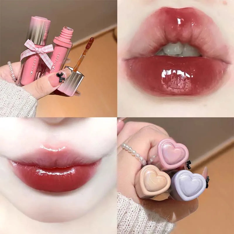 Waterproof Lasting Moisturizing Lightweight Lip Gloss Cute Korea Makeup Clear Fruit Juice Lip Tint Blueberry Wine Stain Lipgloss