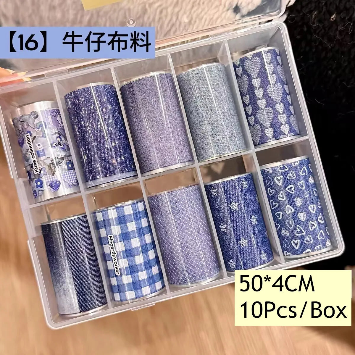 10Rolls Plaid Thousand-Bird Bow  Stars Nail Foils Transfer Paper  Nail Art Stickers  Manicure Set Decal  Nails Decoration