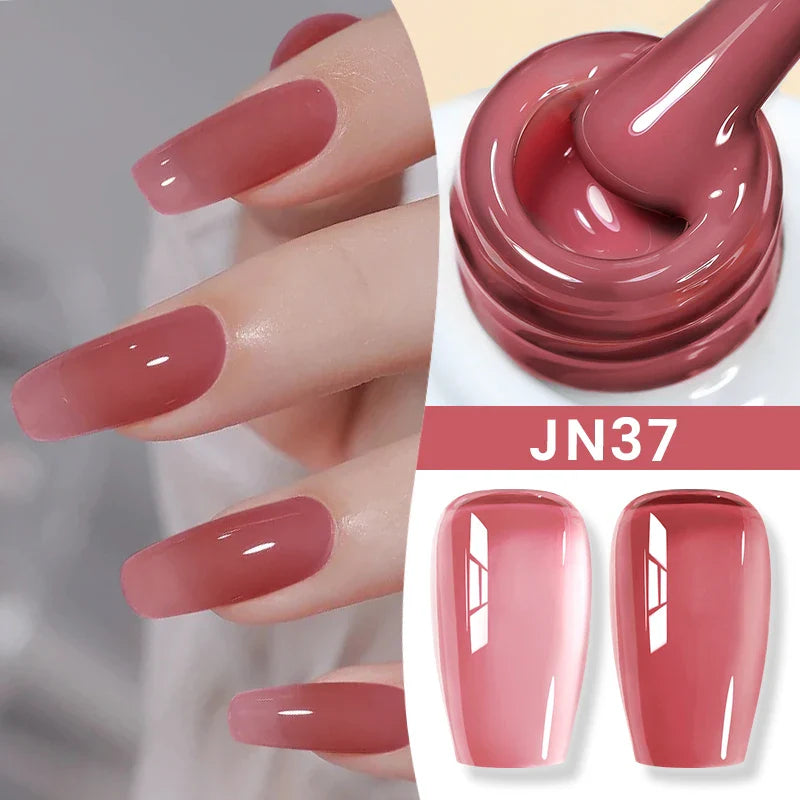 BORN PRETTY 10ml Jelly Nude Gel Nail Polish 50 Colors Semi Transparent Nail Art Nail Supplies Soak off UV LED Nails Gel Varnish
