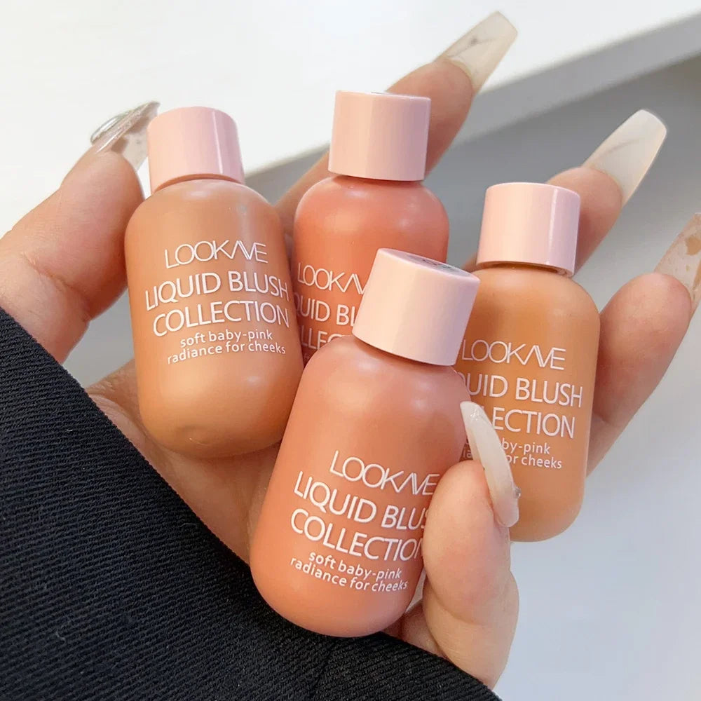 Moisturizing Liquid Blush Cream Waterproof Lasting Multi-Use Shadow Lips Cheek Blusher Pink Red Orange Blush Makeup Cosmetics