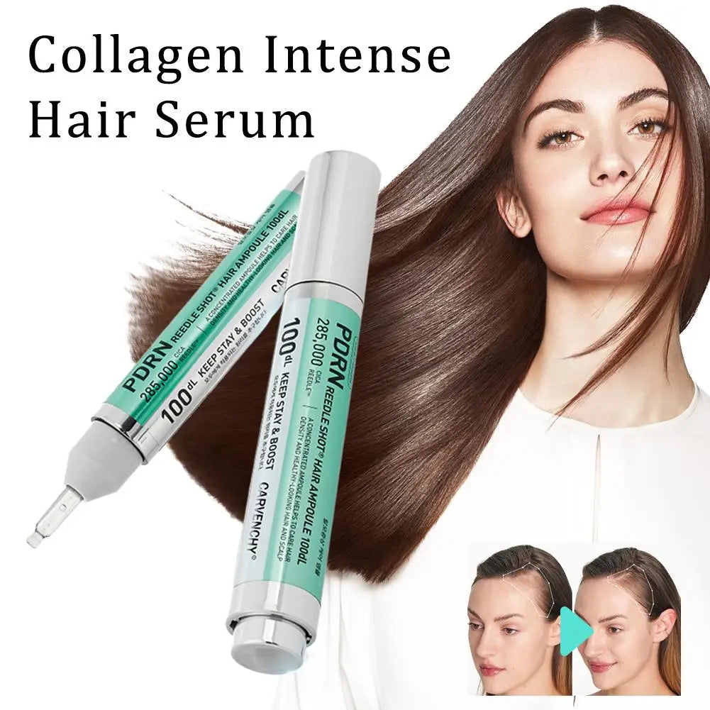 Salmon Collagen Hair Serum Spray 15ml PDRN Reedle Shot Ampoule Repairs Split Ends Frizzy Hair Nourishing Leave-in Conditioner