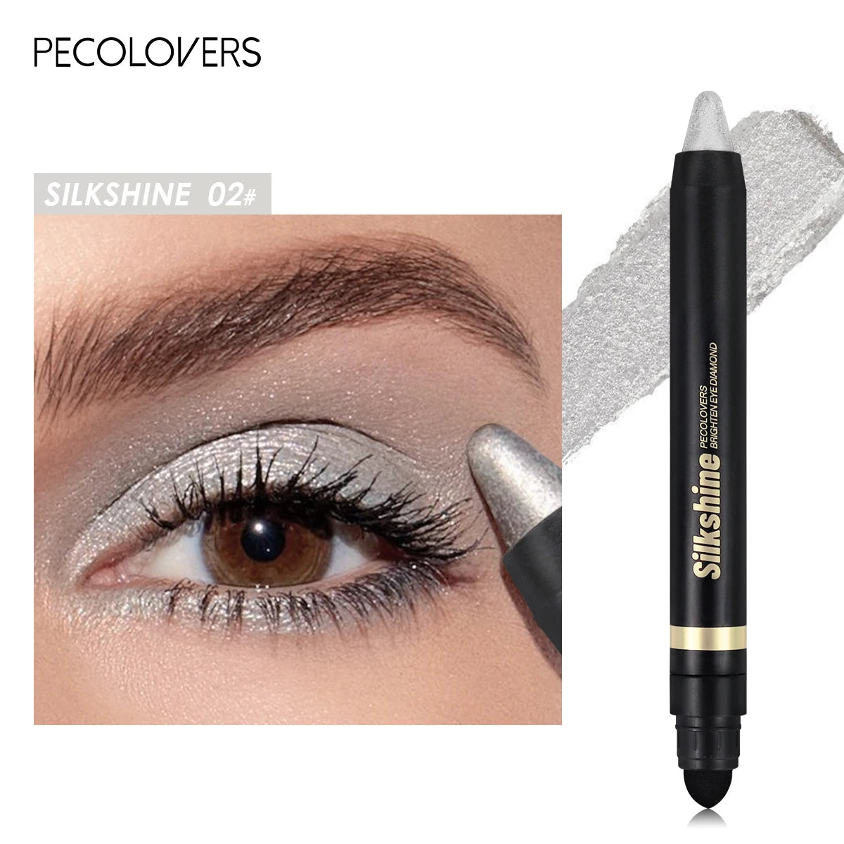 Metallic Glitter Eyeshadow Stick Matte Waterproof Shimmer Lying Silkworm Long Lasting High Gloss Pearlescent Eyeshadow Pen