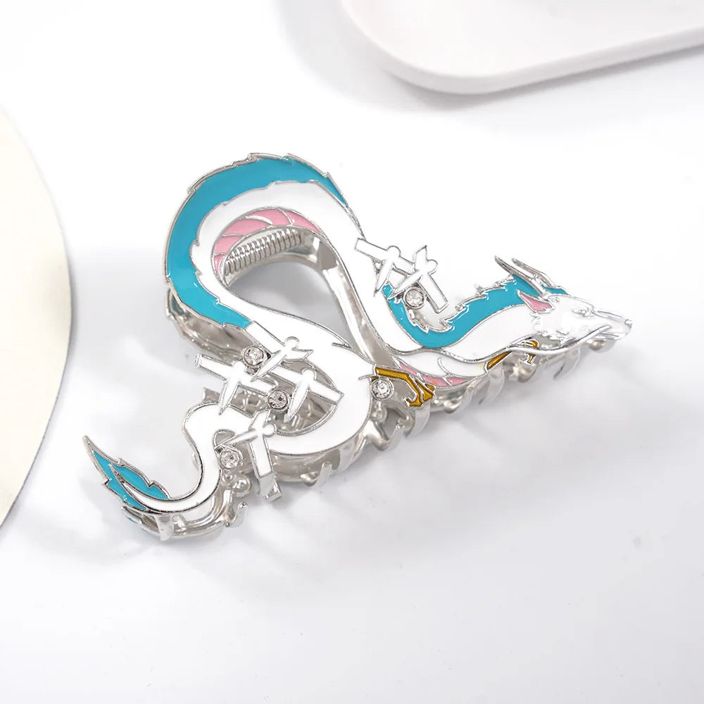 Vintage Anime Hair Claw Japanese Comic Cartoon Style Alloy Hair Clips Hair Accessories for Women Girls Unique Shark Clips