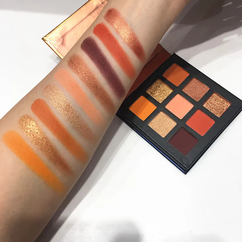 Beauty GLAZED Eyeshadow Palette 9 Color Shimmer Matte Longlasting Waterproof Palette Makeup
