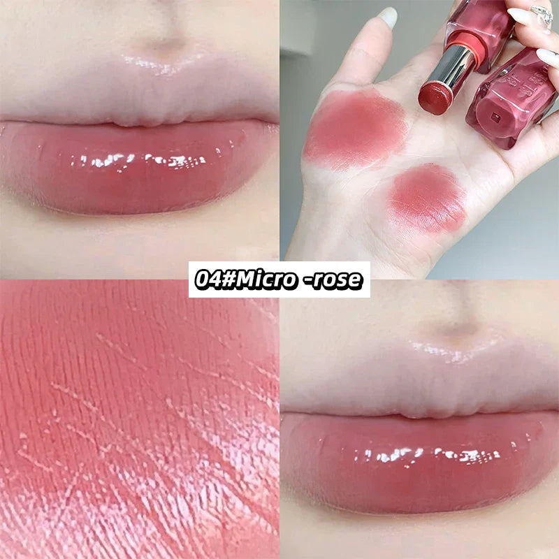 Gege Bear Mirror Gloss Lipstick — Ice-Translucent Water-Gloss Finish, Plumping and Hydrating