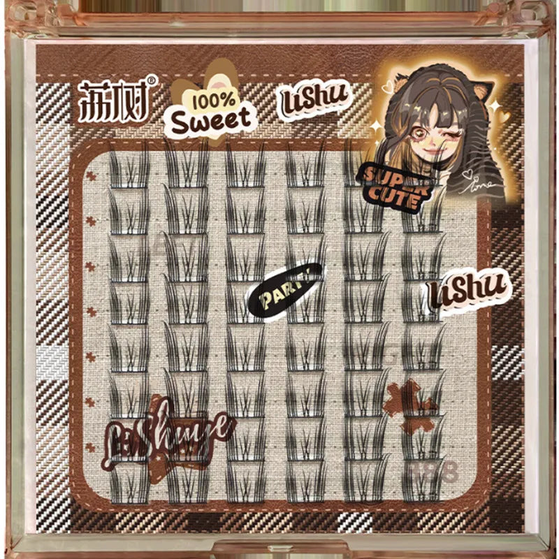 Lishu Glue-free Reusable False Eyelashes Self-adhesive Comic Natural Thick Long Lashes Extension Enlarge Eyes Beauty Tool