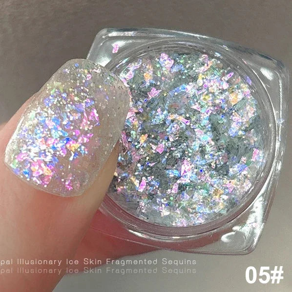 Colorful Star Sequin Aurora Ultrathin Glitter Powder Sparkle Magic Mirror Powder Nail Art Accessories Decorations Manicure Tools