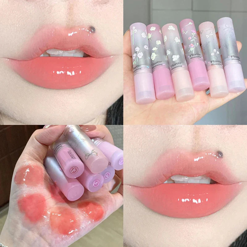 Flowery Dish Language Lip Gloss – Mirror Lip Glaze, Water-Light, Long-Lasting Moisturizing Lip Makeup