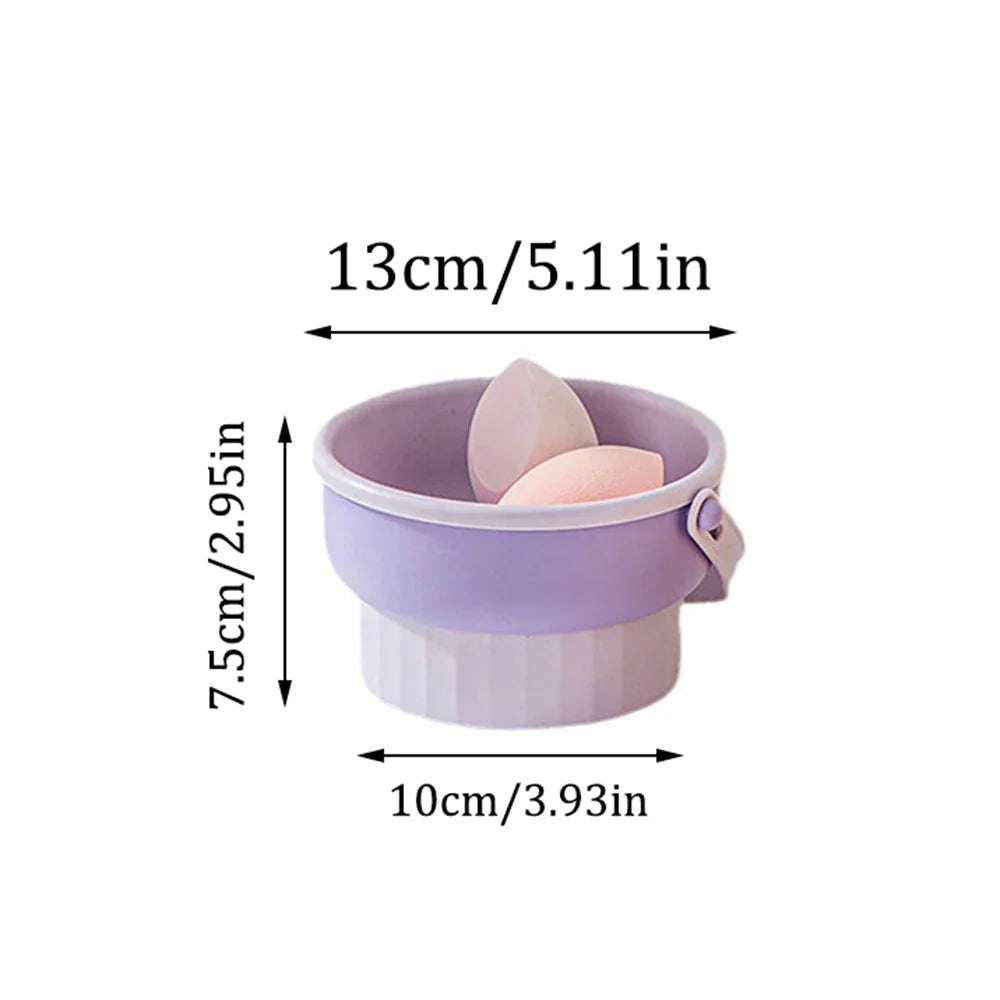 Makeup Brush Cleaning Bowl Beauty Egg Cleaning Tool Storage Set Brush Powder Puff Dry Cleaning Silicone Drying Shelf