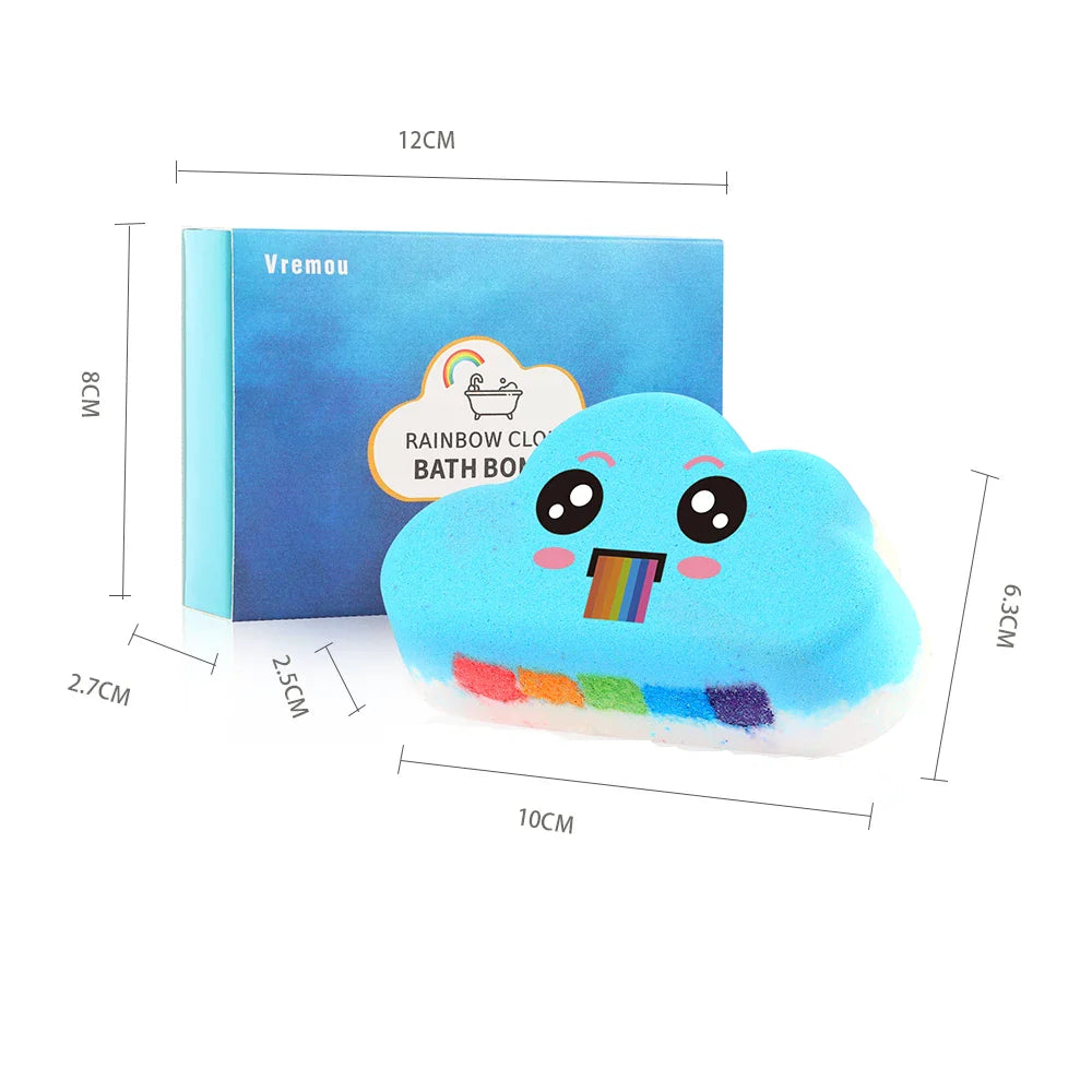 1Pcs/4Pcs Rainbow Bath Bombs Gift Set, Handmade Organic Bath Bombs for Kids Girls, Natural Kid Bubble Bath Fizzy