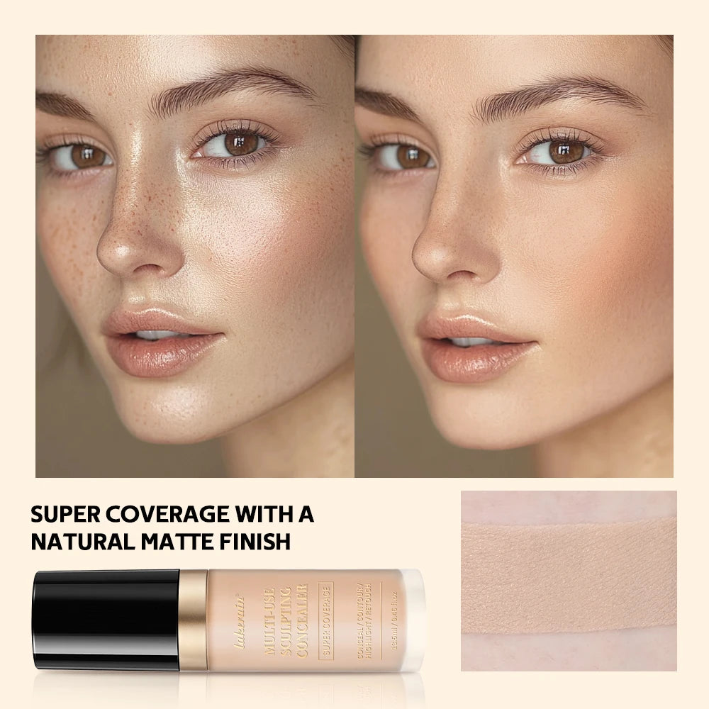Super Coverage Concealer Multi-Use Cream Oil Free Long Lasting Hydrating Cover Contour Highlight and Retouch Face Makeup