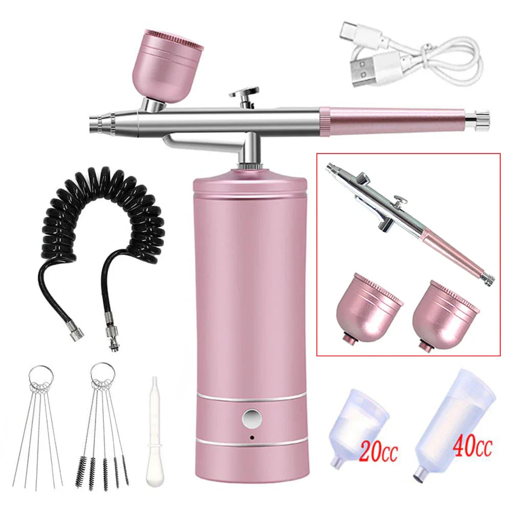 Airbrush Nail with Compressor Portable Air Brush with Compressor For Nails Art Cake Painting Craft Airbrush Nail Art Compressor