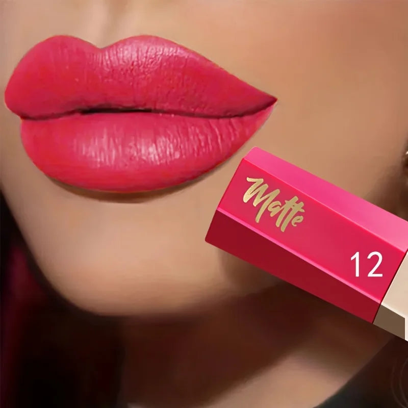 Matte Velvet Lip Tint, Nude Color Lip Glaze, Long Lasting Waterproof Non Transfer, Lightweight Soft Lip Makeup, Perfect Valentin