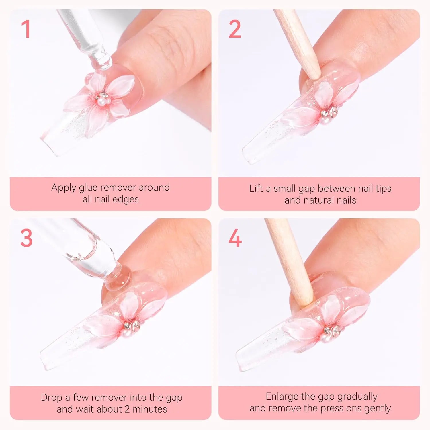 Makartt Super Strong Nail Glue and Glue Remover ,Quick Glue Debonder | Easy Removal with a Dropper Applicator For Press On Nails