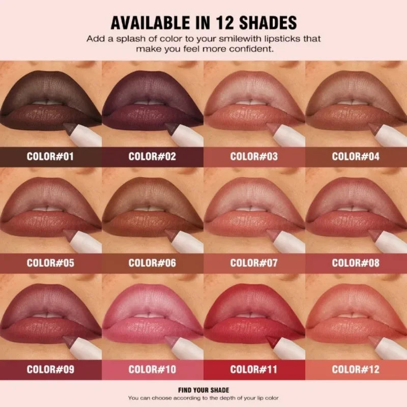 Red Lipstick Waterproof Lasting Plump Lip Glaze Silky Natural Outline Velvet Moisturizing Lip Gloss Makeup Lipliner Pen