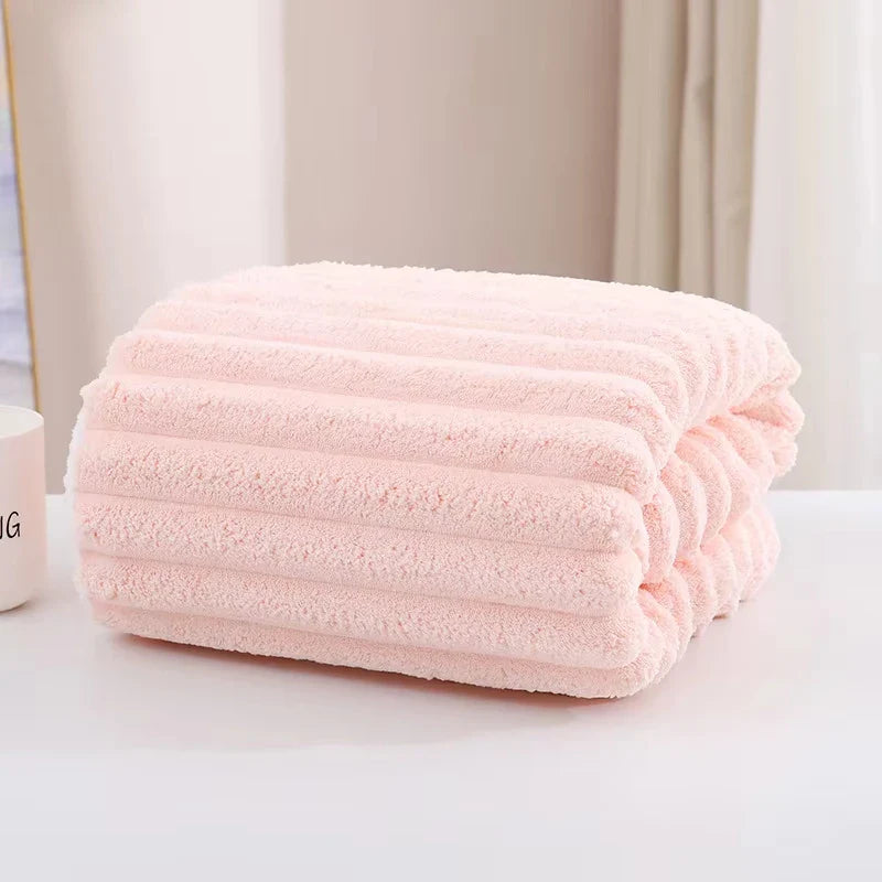 Coral fleece towel, large bath towel, thickened face towel, household quick drying, absorbent, soft and non shedding towel