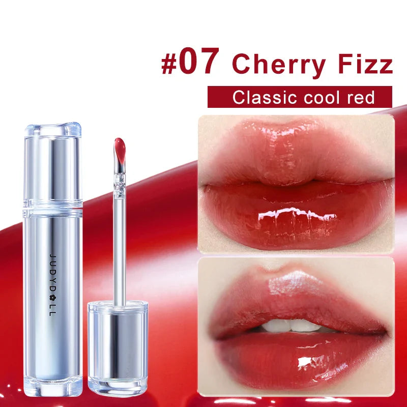Judydoll Watery Lip Gloss-Hydrating Lip Essence Glossy Mirror Lip Gloss, Non-Stick Cup, Suitable for Self-Use, Gifting, Beginners