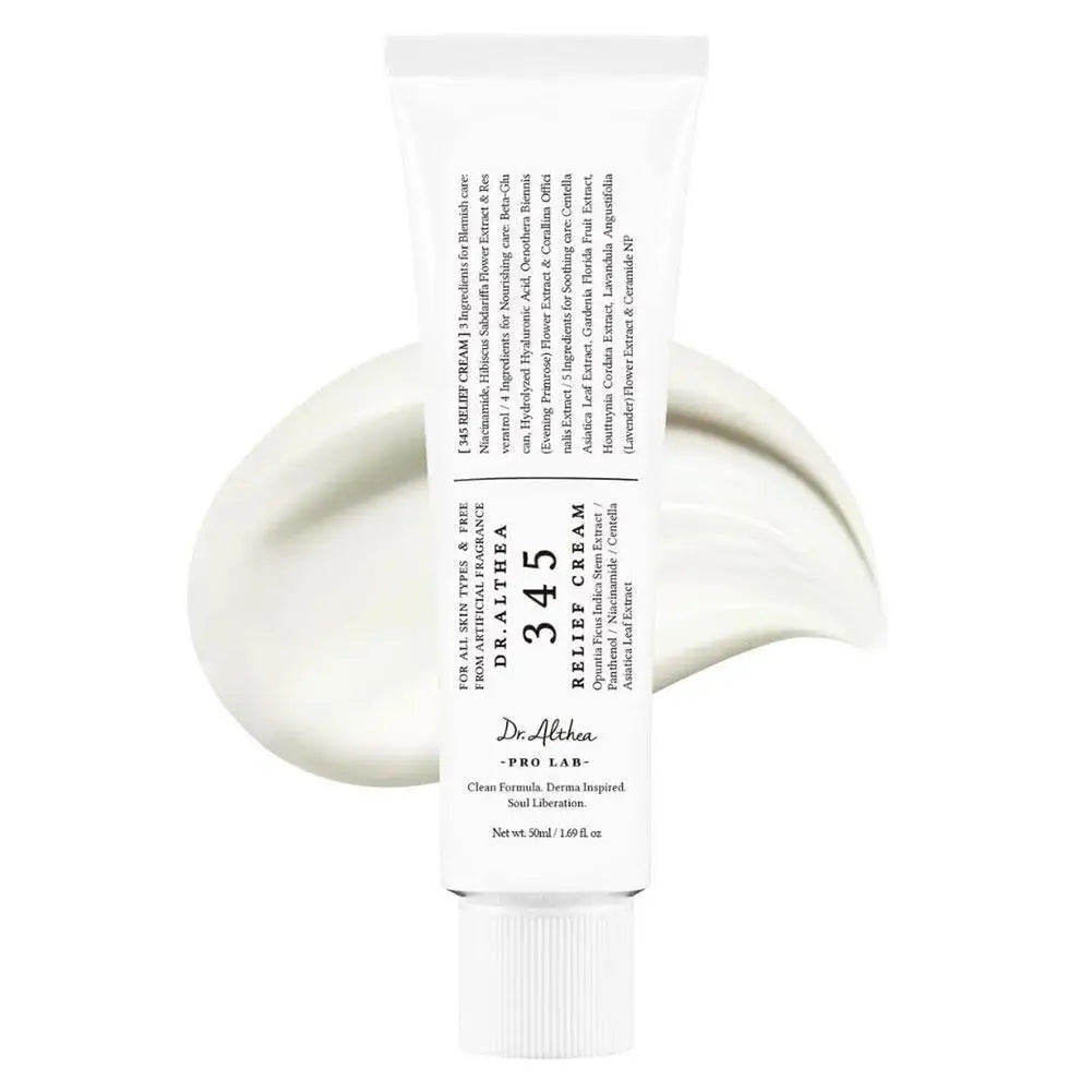 345 Relief Cream Korean Dr.Althea Antioxidant Relief Cream  Soothing Hydrating Repair Clean Acne For Oily Skin Care