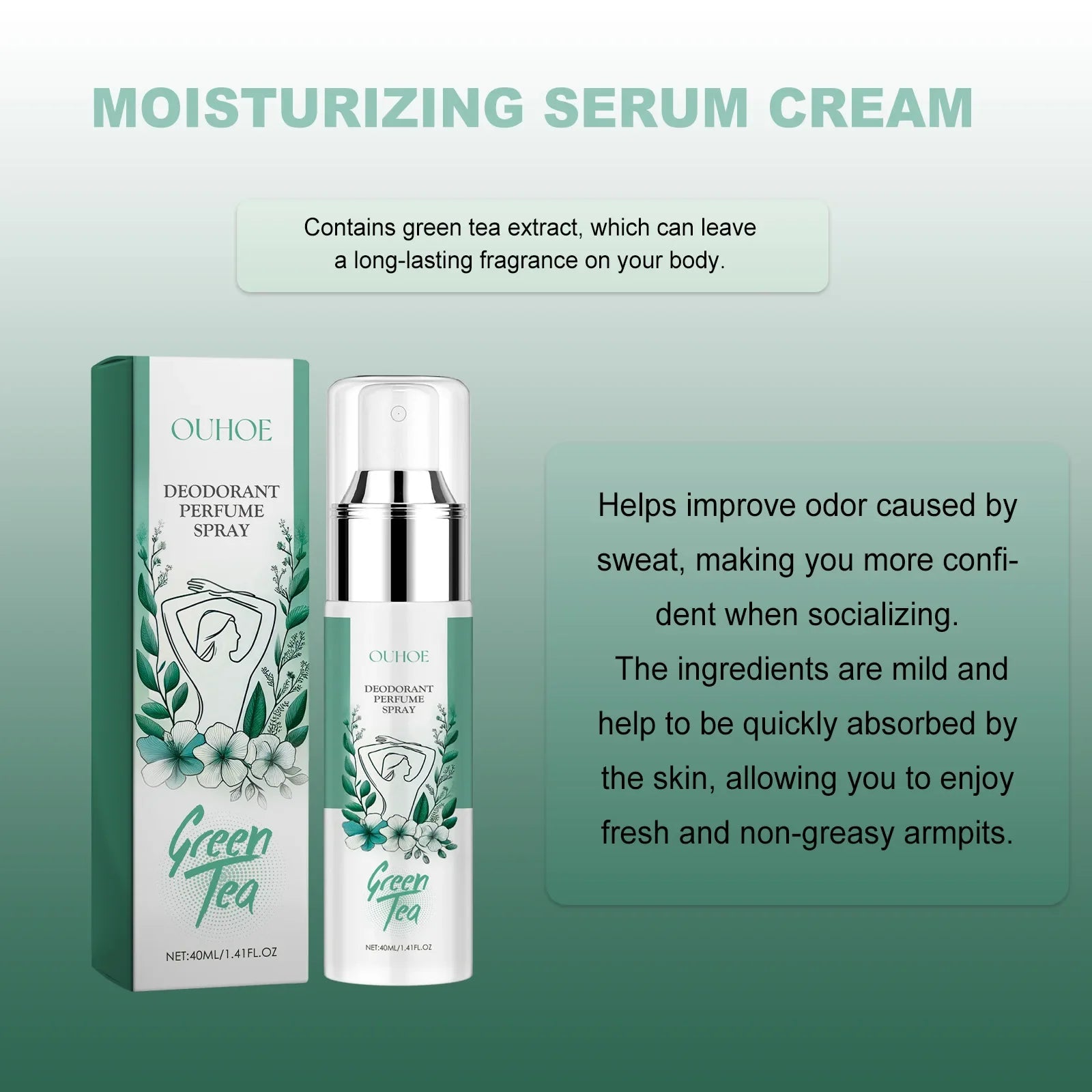 Body Odor Removeral Spray Anti Sweat Remove Smell Underarm Odor Moisturizing Serum Refreshing Soft Skin Perfume Deodorant Spray