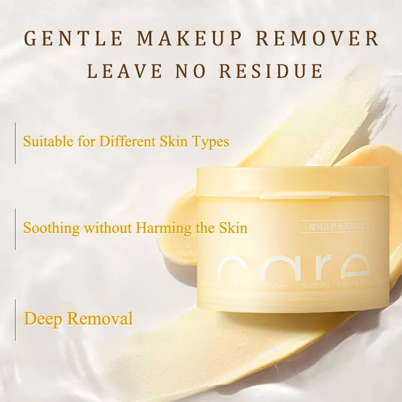 VETES Remover Oil Face and Lip Cleanser 100g Cleansing Balm Moisturizing Skin Makeup Remover Balm Non-tight Refreshing Nongreasy