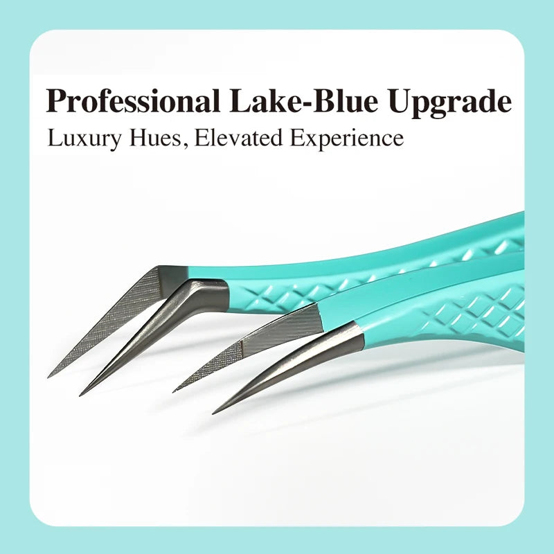 DIYDAY Anti-Slip Eyelash Extensions Tweezers High-Density Fiber Tip Eyebrow Tweezer Professional Precision Beauty Tools