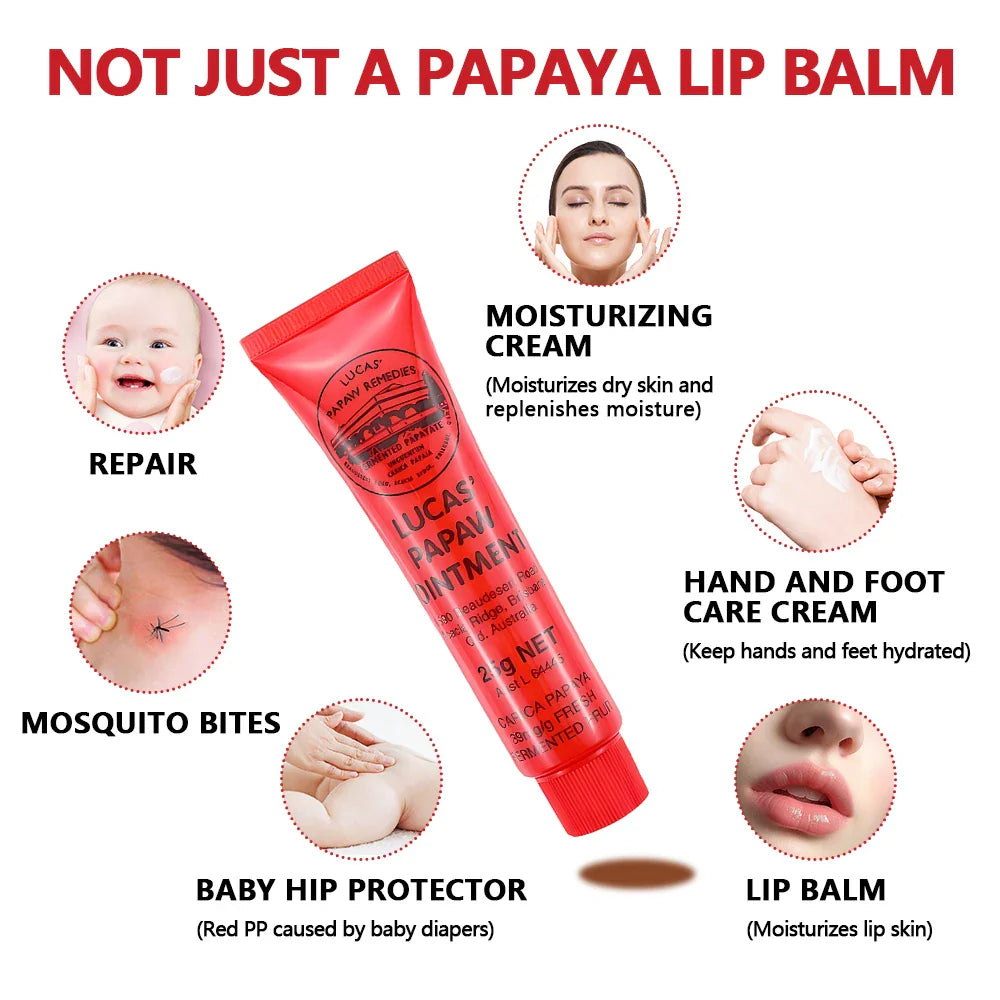 Papaw Ointment Balm Lipstick Moisturizing Anti Drying Multifunctional Hydrating Universal Cream Lip Balm Oil 25g Lucas Face Care