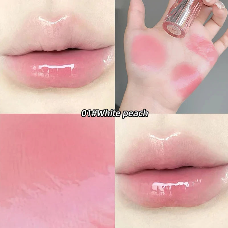 Crystal Translucent Lip Glaze – Moisturizing, Long-Lasting, Natural Red Lip Color, Easy-to-Wear Lip Gloss
