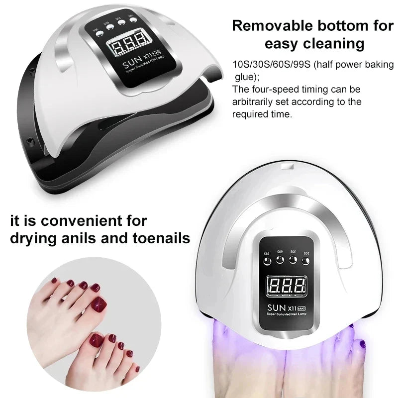 Nail Dryer LED Nail Lamp UV Light  For Curing All Gel Nail Polish With  LCD Display Motion Sensing Manicure Pedicure Salon Tools