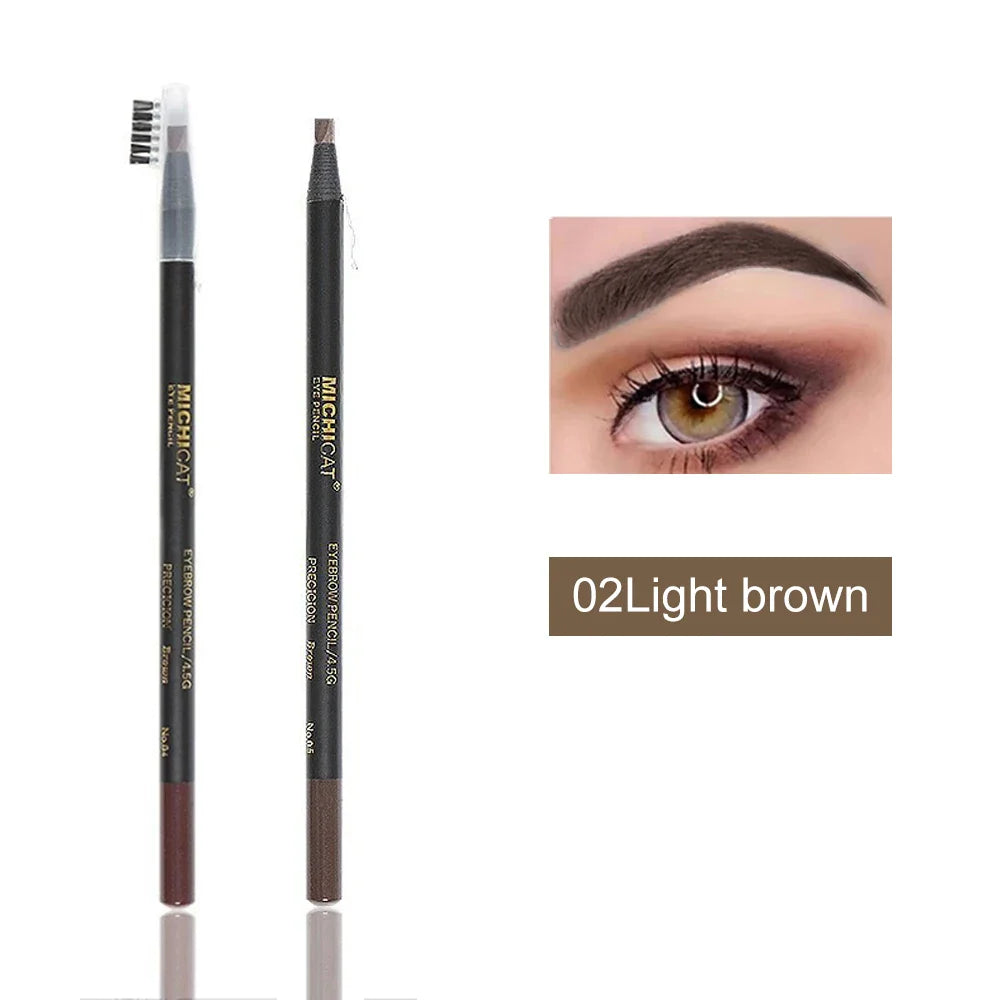 1PC Waterproof Eyebrow Pencil – 6 Natural Colors, Long-Lasting Tint Brow Pen for Defined, Smudge-Proof Eye Makeup