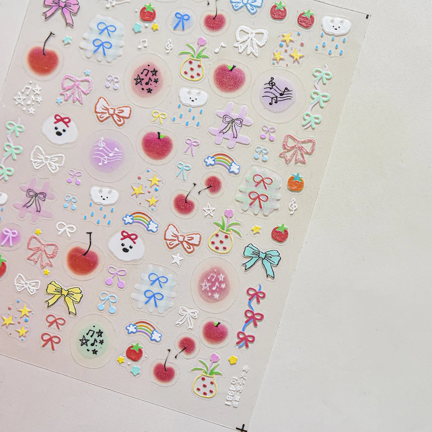 1pcs Cute A bag of Starfish Nail Charm Stickers 3D Jelly Ocean Fish Bubble Adhesive Nail Sticker DIY Summer Nail Art Decorations
