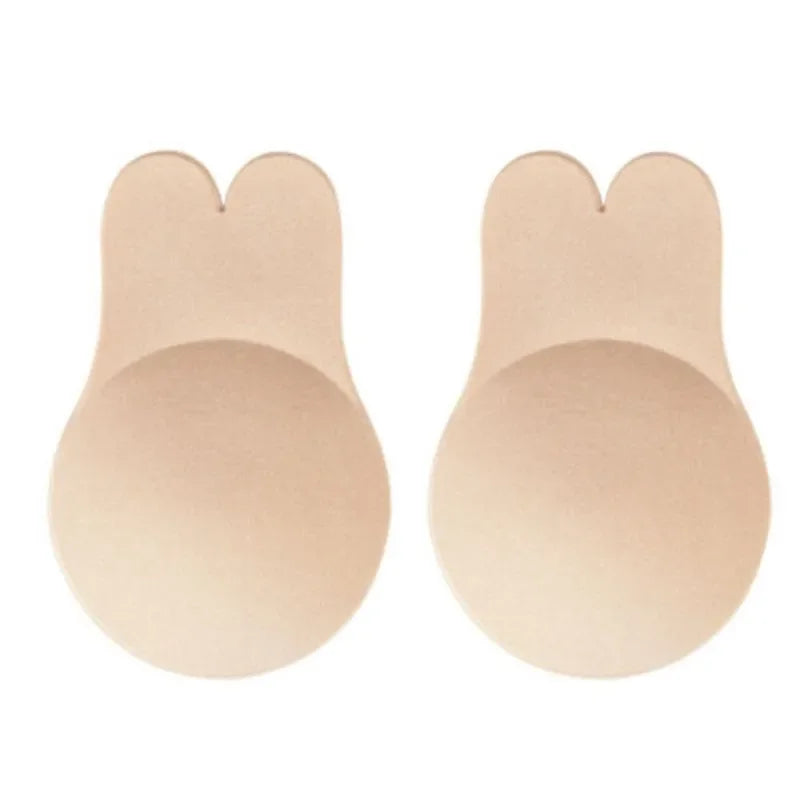 1/2Pairs Women Bras Self Adhesive Silicone Strapless Invisible Bra Reusable Sticky Breast Lift Tape Rabbit Nipple Cover Bra Pads