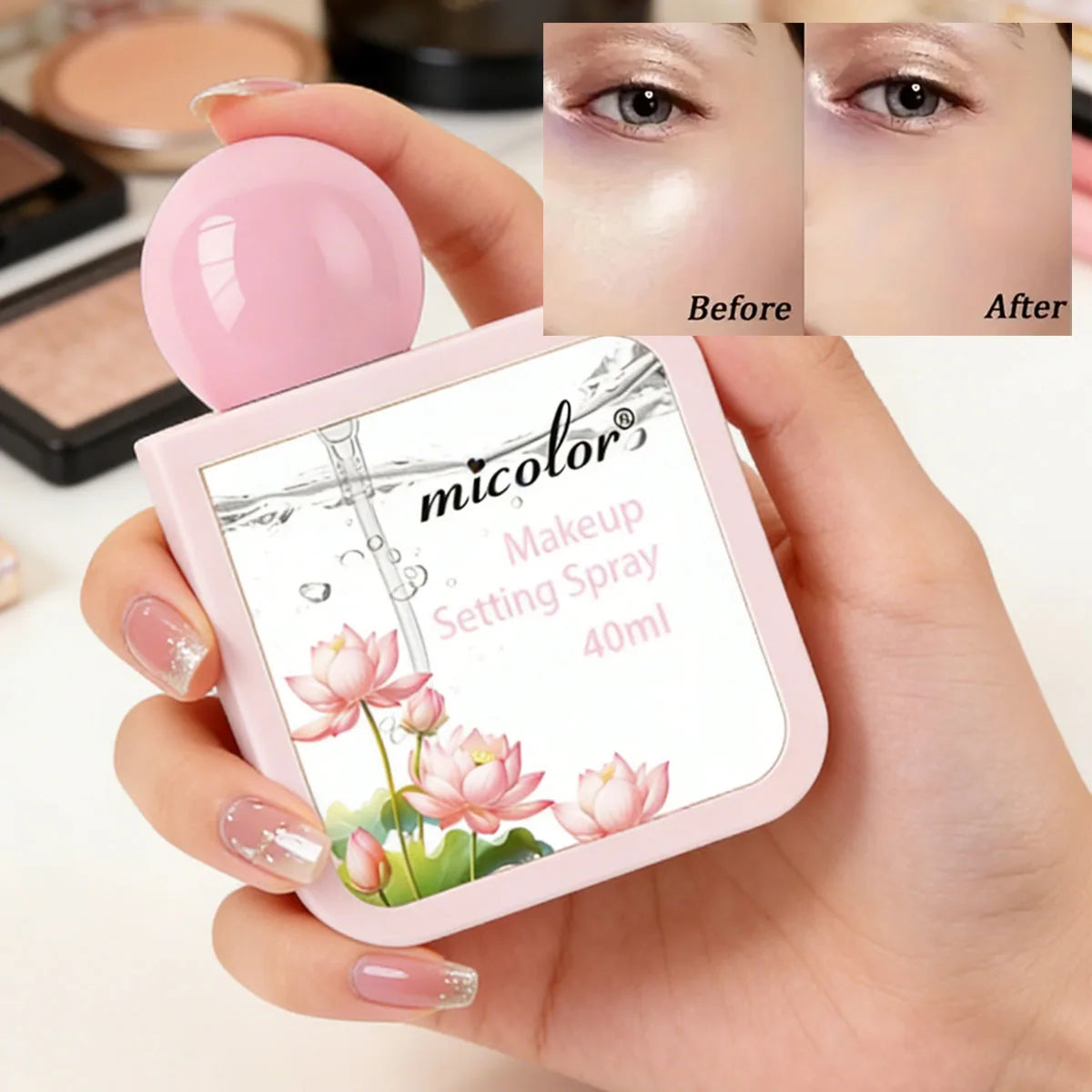 Flower Hydrating Moisturizing Setting Spray Long-lasting RefreshingPrimer Portable Matte Makeup Spray Valentine's Day gift